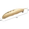 Mauro Ferretti decoratieve kom blad lang 38x3x11 cm goud