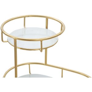 Mauro Ferretti decoratieve kom 2 niveaus 36x22,5x27 cm goud