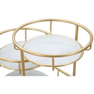 Mauro Ferretti decoratieve kom 3 niveaus 36x22,5x27 cm goud