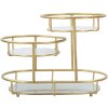 Mauro Ferretti decoratieve kom 3 niveaus 36x22,5x27 cm goud