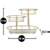 Mauro Ferretti decoratieve kom 3 niveaus 36x22,5x27 cm goud