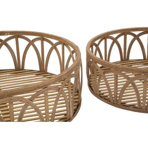 Mauro Ferretti dienbladenset Fuji 3-delig Ø 50x16-40x14-30x12 cm bruin