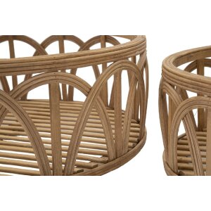 Mauro Ferretti dienbladenset Fuji 3-delig Ø 50x16-40x14-30x12 cm bruin