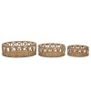 Mauro Ferretti dienbladenset Fuji 3-delig Ø 50x16-40x14-30x12 cm bruin
