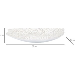 Mauro Ferretti decoratieve kom 37x34x6 cm wit