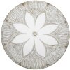 Mauro Ferretti decoratief dienblad Atene Polyresin White Wash Ø 35,5x4,4 cm Boho Chic