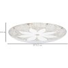 Mauro Ferretti decoratief dienblad Atene Polyresin White Wash Ø 35,5x4,4 cm Boho Chic