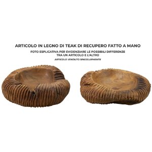 Mauro Ferretti decoratieve kom Garit 37x40x16 cm bruin
