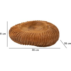 Mauro Ferretti decoratieve kom Garit Ø32x11 cm bruin