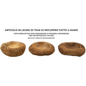 Mauro Ferretti decoratieve kom Garit Ø32x11 cm bruin