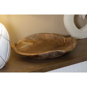 Mauro Ferretti decoratieve kom Wahan 42x36x7 cm bruin