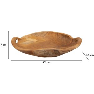 Mauro Ferretti decoratieve kom Wahan 42x36x7 cm bruin
