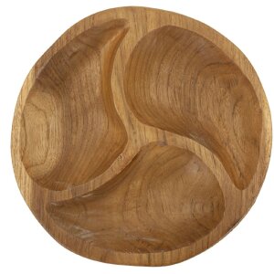 Mauro Ferretti 3-delige decoratieve schaal Ø 25,5x3 cm bruin