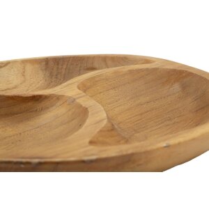Mauro Ferretti 3-delige decoratieve schaal Ø 25,5x3 cm bruin