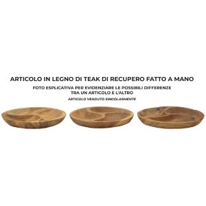 Mauro Ferretti 3-delige decoratieve schaal Ø 25,5x3 cm bruin