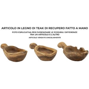 Mauro Ferretti decoratieve kom lepel 36x16x8 cm bruin