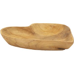 Mauro Ferretti decoratieve kom Kiha hartvorm 27x29x4 cm bruin