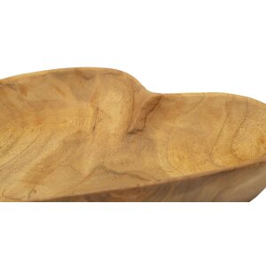 Mauro Ferretti decoratieve kom Kiha hartvorm 27x29x4 cm bruin