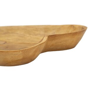 Mauro Ferretti decoratieve kom Kiha hartvorm 27x29x4 cm bruin