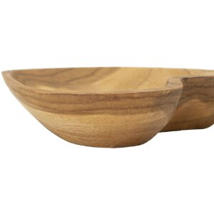 Mauro Ferretti decoratieve kom Kiha hartvorm 15x17x3,5 cm bruin