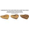 Mauro Ferretti decoratieve kom Kiha hartvorm 15x17x3,5 cm bruin