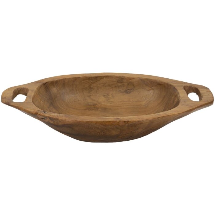 Mauro Ferretti decoratieve kom Wan 37x26,5x7 cm bruin