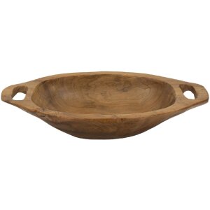 Mauro Ferretti decoratieve kom Wan 37x26,5x7 cm bruin