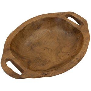 Mauro Ferretti decoratieve kom Wan 37x26,5x7 cm bruin