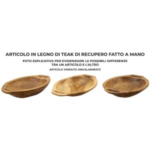 Mauro Ferretti decoratieve kom Wan 37x26,5x7 cm bruin