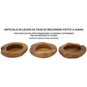 Mauro Ferretti Erusi decoratieve kom Ø 20x6 cm bruin