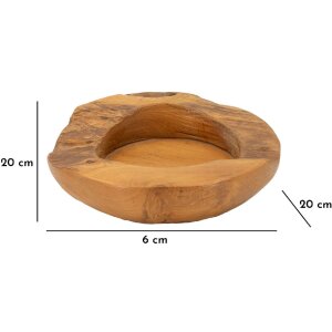 Mauro Ferretti Erusi decoratieve kom Ø 20x6 cm bruin