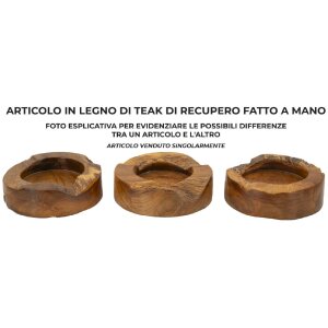 Mauro Ferretti Erusi Plus decoratieve kom Ø 21x6 cm bruin