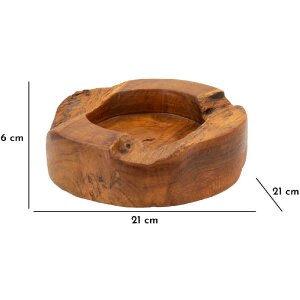 Mauro Ferretti Erusi Plus decoratieve kom Ø 21x6 cm bruin