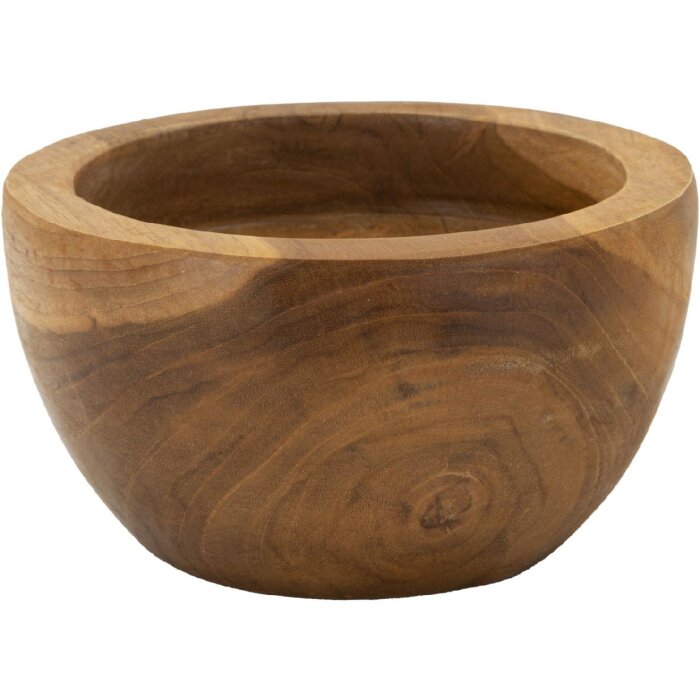 Dienblad Erusi Simple Teak Ø 15x9,5 cm Bruin Gerecycled teakhout Handgemaakt