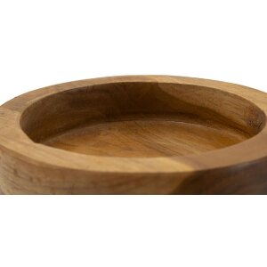 Dienblad Erusi Simple Teak Ø 15x9,5 cm Bruin Gerecycled teakhout Handgemaakt