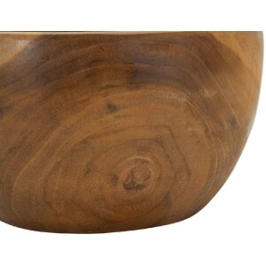 Dienblad Erusi Simple Teak Ø 15x9,5 cm Bruin Gerecycled teakhout Handgemaakt