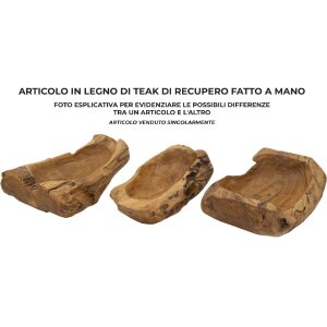 Mauro Ferretti decoratieve kom Narro 31x21x8 cm bruin