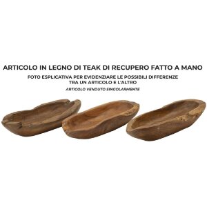 Mauro Ferretti decoratieve kom Narro 30x15x5,5 cm bruin