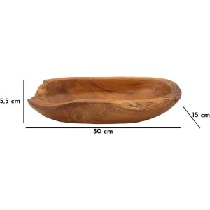 Mauro Ferretti decoratieve kom Narro 30x15x5,5 cm bruin