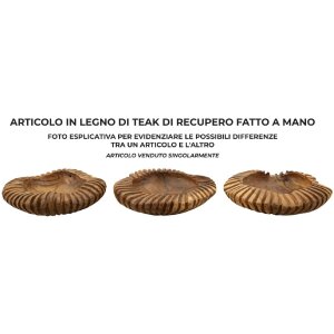 Mauro Ferretti decoratieve kom Geris Ø 35x7 cm bruin
