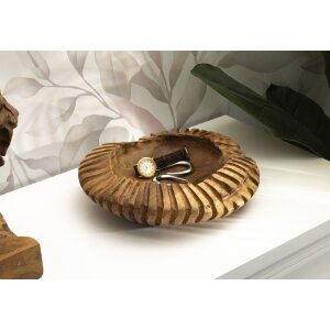 Mauro Ferretti decoratieve kom Geris Ø 29x7 cm bruin