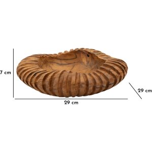 Mauro Ferretti decoratieve kom Geris Ø 29x7 cm bruin