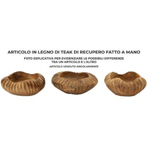 Mauro Ferretti decoratieve kom Geris Ø19x8 cm bruin
