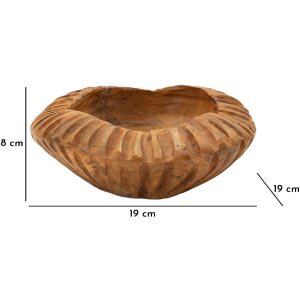 Mauro Ferretti decoratieve kom Geris Ø19x8 cm bruin