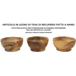 Mauro Ferretti Butot decoratieve kom Ø15x8 cm bruin
