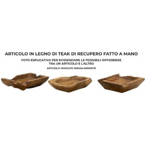 Mauro Ferretti Kutak decoratieve kom 25x19x7 cm bruin