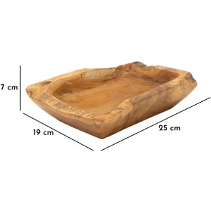 Mauro Ferretti Kutak decoratieve kom 25x19x7 cm bruin