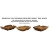 Mauro Ferretti Kutak decoratieve kom 25x19x7 cm bruin