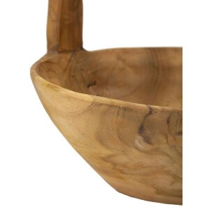 Mauro Ferretti decoratieve kom Timbo mandvorm 32x25x27 cm bruin