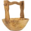 Mauro Ferretti decoratieve kom Timbo mandvorm 32x25x27 cm bruin